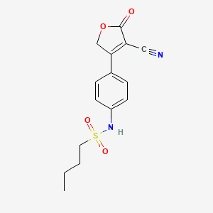 N-[4-(4-cyano-2,5-dihydro-5-oxo-3-furanyl)phenyl]-1-Butanesulfonamide