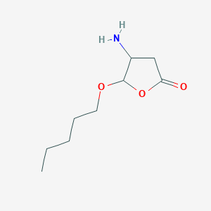 molecular formula C9H17NO3 B12870192 4-Amino-5-(pentyloxy)dihydrofuran-2(3H)-one 