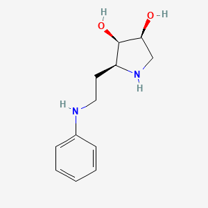 (2S,3R,4S)-2-(2-(Phenylamino)ethyl)pyrrolidine-3,4-diol