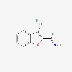 molecular formula C9H7NO2 B12870209 2-(Aminomethylene)benzofuran-3(2H)-one 