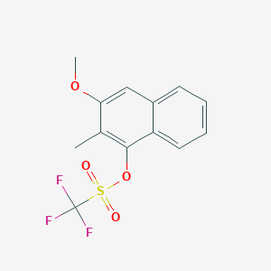 molecular formula C13H11F3O4S B12870220 3-Methoxy-2-methylnaphthalen-1-yl trifluoromethanesulfonate 