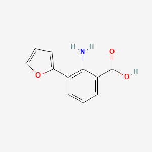 molecular formula C11H9NO3 B12870223 2-amino-3-(2-furyl)benzoic Acid 