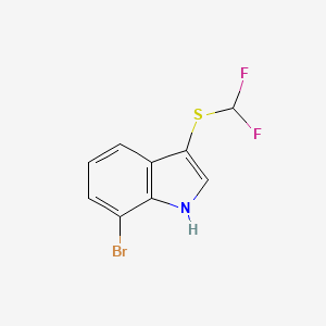 molecular formula C9H6BrF2NS B12870247 7-Bromo-3-(difluoromethylthio)indole 