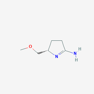 molecular formula C6H12N2O B12870255 (S)-2-(Methoxymethyl)-3,4-dihydro-2H-pyrrol-5-amine 