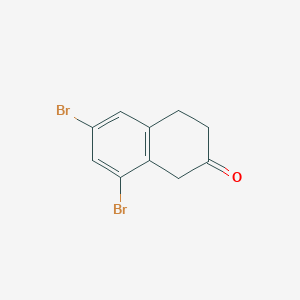 molecular formula C10H8Br2O B12870349 6,8-Dibromo-3,4-dihydronaphthalen-2(1H)-one 