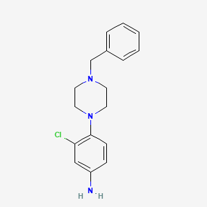 molecular formula C17H20ClN3 B1287035 4-(4-Benzylpiperazin-1-yl)-3-Chloranilin CAS No. 55403-32-2