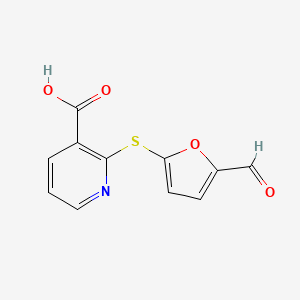 2-((5-Formylfuran-2-yl)thio)nicotinic acid