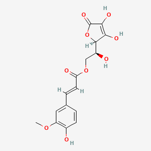 (E)-(S)-2-((R)-3,4-Dihydroxy-5-oxo-2,5-dihydrofuran-2-yl)-2-hydroxyethyl 3-(4-hydroxy-3-methoxyphenyl)acrylate