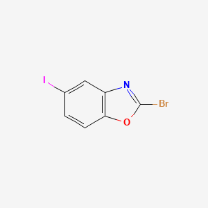 molecular formula C7H3BrINO B12870370 2-Bromo-5-iodobenzo[d]oxazole 