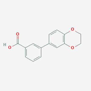 molecular formula C15H12O4 B12870373 3-(2,3-Dihydro-1,4-benzodioxin-6-yl)benzoic acid 