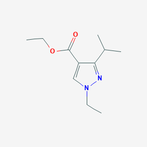 molecular formula C11H18N2O2 B12870376 Ethyl 1-ethyl-3-isopropyl-1H-pyrazole-4-carboxylate 