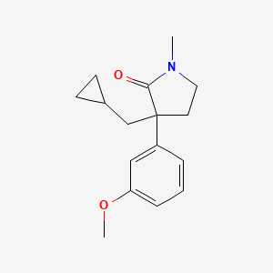 3-(Cyclopropylmethyl)-3-(3-methoxyphenyl)-1-methylpyrrolidin-2-one