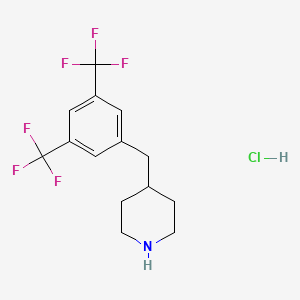 molecular formula C14H16ClF6N B1287039 4-[3,5-Bis-(trifluoromethyl)benzyl]piperidine hydrochloride CAS No. 782504-63-6