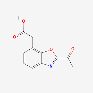 molecular formula C11H9NO4 B12870398 2-(2-Acetylbenzo[d]oxazol-7-yl)acetic acid 