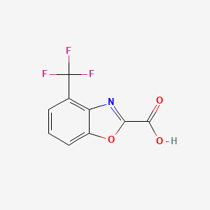 molecular formula C9H4F3NO3 B12870433 4-(Trifluoromethyl)benzo[d]oxazole-2-carboxylic acid 