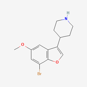 4-(7-Bromo-5-methoxy-1-benzofuran-3-YL)piperidine