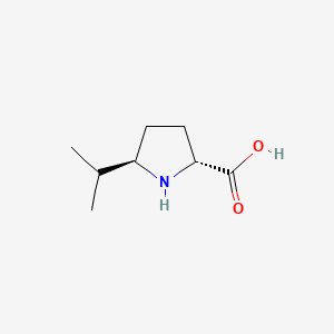 molecular formula C8H15NO2 B12870462 (2R,5R)-5-Isopropylpyrrolidine-2-carboxylic acid 