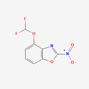 molecular formula C8H4F2N2O4 B12870489 4-(Difluoromethoxy)-2-nitrobenzo[d]oxazole 