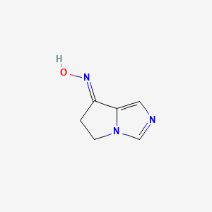 molecular formula C6H7N3O B12870510 5H-Pyrrolo[1,2-c]imidazol-7(6H)-one oxime 