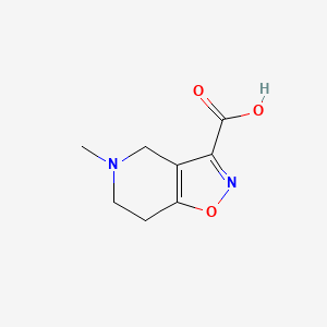 molecular formula C8H10N2O3 B12870533 5-Methyl-4,5,6,7-tetrahydroisoxazolo[4,5-c]pyridine-3-carboxylic acid 