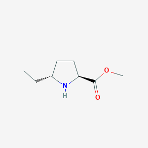 molecular formula C8H15NO2 B12870539 (2S,5R)-Methyl 5-ethylpyrrolidine-2-carboxylate 