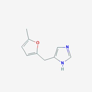 molecular formula C9H10N2O B12870545 4-((5-Methylfuran-2-yl)methyl)-1H-imidazole 