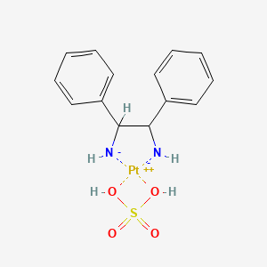 (2-Azanidyl-1,2-diphenylethyl)azanide,platinum(2+),sulfuric acid