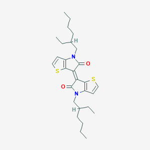 molecular formula C28H38N2O2S2 B12870574 (E)-4,4'-Bis(2-ethylhexyl)-[6,6'-bithieno[3,2-b]pyrrolylidene]-5,5'(4H,4'H)-dione 