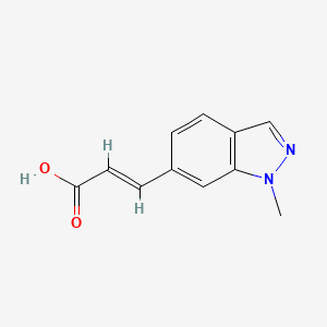 molecular formula C11H10N2O2 B12870582 (2E)-3-(1-Methyl-1H-indazol-6-yl)acrylic acid 