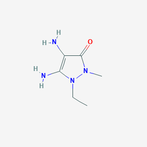 molecular formula C6H12N4O B12870586 4,5-Diamino-1-ethyl-2-methyl-1H-pyrazol-3(2H)-one 