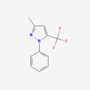 molecular formula C11H9F3N2 B12870599 3-methyl-1-phenyl-5-(trifluoromethyl)-1H-pyrazole CAS No. 129585-50-8