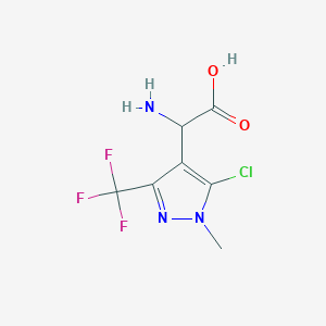 2-Amino-2-(5-chloro-1-methyl-3-(trifluoromethyl)-1H-pyrazol-4-yl)acetic acid