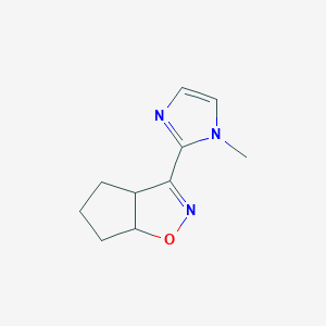 molecular formula C10H13N3O B12870612 3-(1-Methyl-1H-imidazol-2-yl)-4,5,6,6a-tetrahydro-3aH-cyclopenta[d]isoxazole 