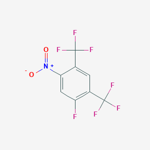 molecular formula C8H2F7NO2 B12870655 1-Fluoro-5-nitro-2,4-bis(trifluoromethyl)benzene 