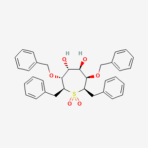 (2S,3R,4R,5R,6R,7R)-2,7-Dibenzyl-3,6-bis(benzyloxy)-4,5-dihydroxythiepane 1,1-dioxide