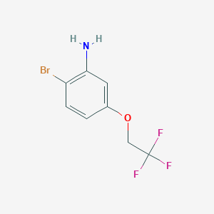 molecular formula C8H7BrF3NO B12870687 2-Bromo-5-(2,2,2-trifluoroethoxy)aniline 