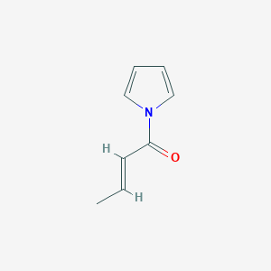 molecular formula C8H9NO B12870698 (E)-1-(1H-Pyrrol-1-yl)but-2-en-1-one 