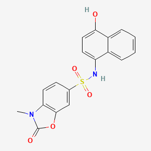 N-(4-Hydroxynaphthalen-1-yl)-3-methyl-2-oxo-2,3-dihydrobenzo[d]oxazole-6-sulfonamide