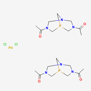 Dichlorobis(3,7-diacetyl-1,3,7-triaza-5-phosphabicyclo[3.3.1]nonane) palladium(II)