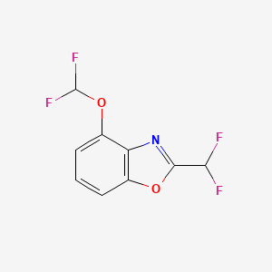 molecular formula C9H5F4NO2 B12870742 4-(Difluoromethoxy)-2-(difluoromethyl)benzo[d]oxazole 