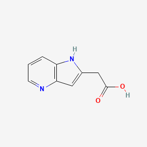 molecular formula C9H8N2O2 B12870763 1H-pyrrolo[3,2-b]pyridine-2-acetic acid 