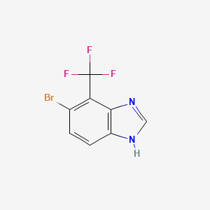 molecular formula C8H4BrF3N2 B12870792 5-Bromo-4-trifluoromethyl-1H-benzimidazole 