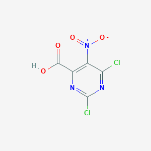 molecular formula C5HCl2N3O4 B12870810 2,6-Dichloro-5-nitropyrimidine-4-carboxylic acid 