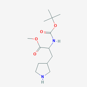 molecular formula C13H24N2O4 B12870814 Methyl 2-((tert-butoxycarbonyl)amino)-3-(pyrrolidin-3-yl)propanoate 