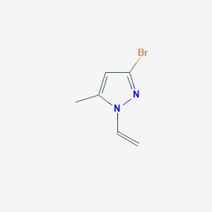 molecular formula C6H7BrN2 B12870823 3-Bromo-1-ethenyl-5-methyl-1H-pyrazole CAS No. 923036-02-6