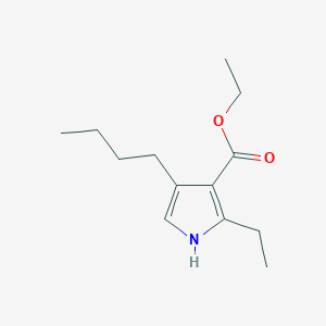 molecular formula C13H21NO2 B12870824 Ethyl 4-butyl-2-ethyl-1H-pyrrole-3-carboxylate 