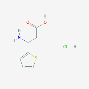 molecular formula C7H10ClNO2S B12870827 3-Amino-3-(thiophen-2-yl)propanoic acid hydrochloride 