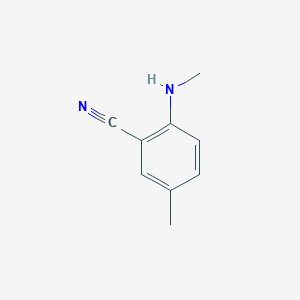 molecular formula C9H10N2 B12870833 5-Methyl-2-(methylamino)benzonitrile 