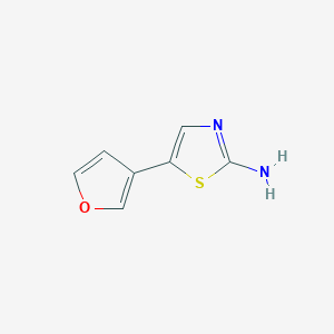 molecular formula C7H6N2OS B12870835 5-(Furan-3-yl)thiazol-2-amine 