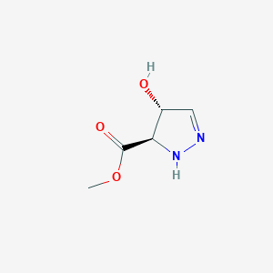 molecular formula C5H8N2O3 B12870845 (4S,5R)-Methyl 4-hydroxy-4,5-dihydro-1H-pyrazole-5-carboxylate CAS No. 323196-50-5